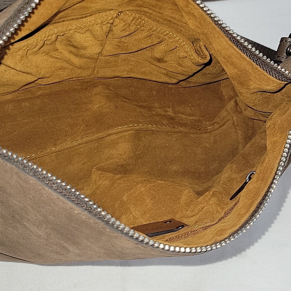 Patricia Nash Brown Suede Leather Crossbody Shoulder Bag - Picture 11 of 14